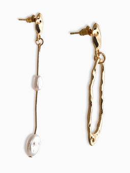 Цена за 2 шт. Серьги жемчуг «Корейский стиль», белые в золоте