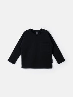 Лонгслив с карманом Уголь