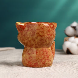 Горшок для цветов «Лисёнок Фред» керамический, 200 мл, 8×9×9 см, рыжий