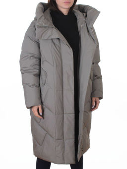 A621 GRAY/GREEN Пальто зимнее женское (200 гр. холлофайбер)