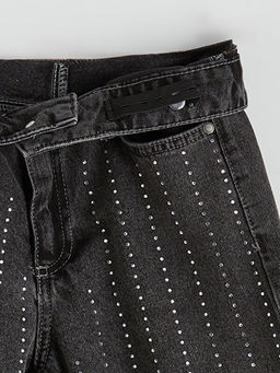 Wideleg Ta?l? K?z ?ocuk Jean Pantolon