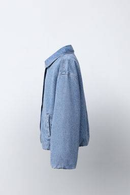 CAZADORA BOMBER DENIM / Azul