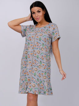 Халат Гаечка 3, трикотаж - Малина фото 4