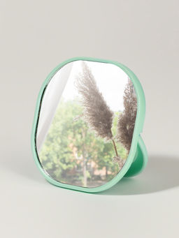 Зеркало карманное «Узор», с подставкой, 8×8 см, синее