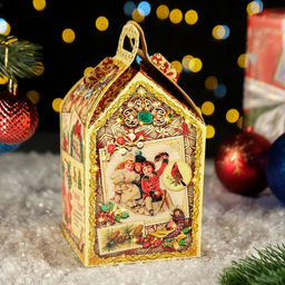 Цена за 5 шт. Коробка подарочная складная Столичный 12 х 12 х 17 см - Simaland фото 3