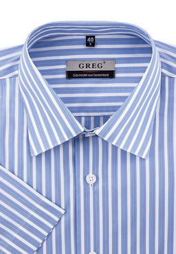 Сорочка мужская короткий рукав GREG Gb221/307/100/Z STRETCH