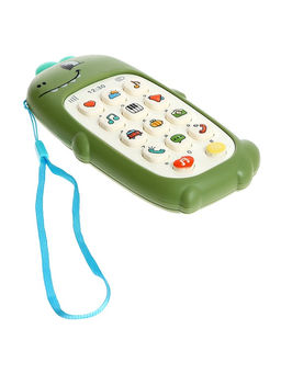 Музыкальный телефон детский ZABIAKA «Милый дракончик», звуковые эффекты, зелёный