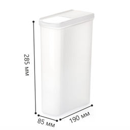 Емкость для сыпучих продуктов Лайн 3л (белый) М9007 - Альтернатива фото 4