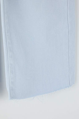 Mavi Duz Genis Paca/Wide Leg K?z Cocuk Dokuma Pantolon TKDAW26PL00003 - Trendyolmilla фото 3