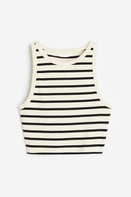 Top cropped sin mangas - H&m фото 3