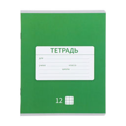 Комплект тетрадей из 10 штук, тетрадь 12 листов в клетку, однотонная Новая Школьная, обложка мелованная бумага, ВД-лак, блок офсет - Calligrata фото 3