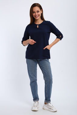 Кофта женская из футера 2-н Анфиса темно синий
