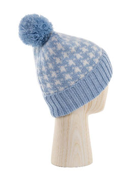 Шапка жен. шерсть+анг+нейл LB-J44008 l.blue/white - Labbra фото 2