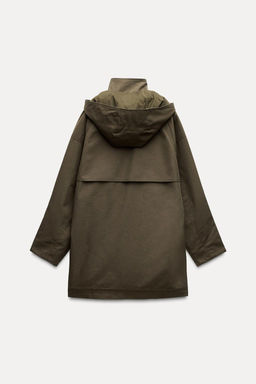 WATER-REPELLENT HOODED TRENCH COAT ZW COLLECTION - Zara фото 7