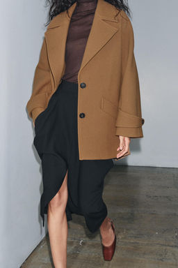 OVERSIZE WOOL BLEND COAT ZW COLLECTION LIMITED EDITION - Zara фото 3
