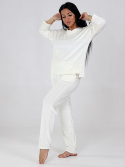 452 ПИЖАМА ЖЕНСКАЯ (брюки) (Молочный) - А-дина фото 4