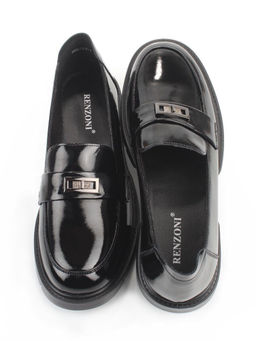 03-PDHL243-1 BLACK Лоферы женские (натуральная кожа)