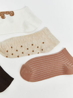 Desenli Kad?n Patik ?orap 5li