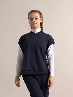 CRB wear / CWJG 63919-41 Жилет для девочки,темно-синий/Ex.Cherubino  фото 2