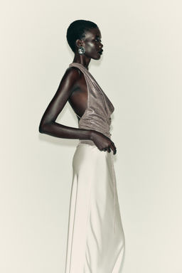 DRAPED HALTER TOP - Zara фото 4