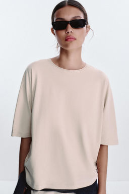 OVERSIZED TEXTURED T-SHIRT - Zara фото 10