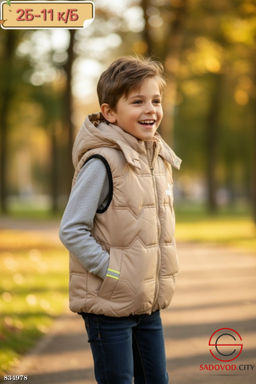 Жилетка для мальчика с капюшоном - Bruno фото 5