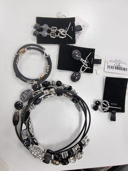 Серьги 22ak7072 черный серебро