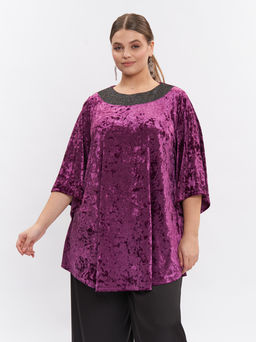 Туника из бархата TU03611PUR55