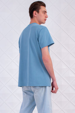 Арт. 61115 Футболка мужская 48-58 (6 шт) Цвет:грязно-голубой - Идеал фото 2