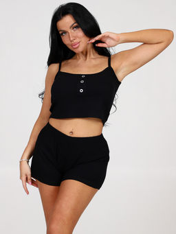 647-П ПИЖАМА ЖЕНСКАЯ (Черный) - А-дина фото 2