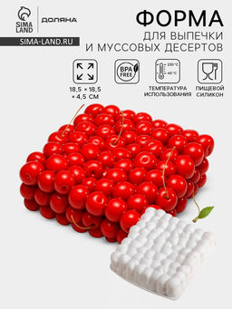 Форма для муссовых десертов и выпечки Доляна Пузыри, силикон, 18,5?4,5 см, цвет белый