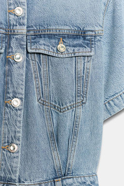 Z1975 SHORT FLOWY DENIM JUMPSUIT - Zara фото 10