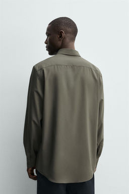 CAMISA SLIM FIT / kaki-med - Zara фото 3