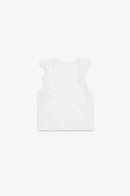 SEMI-SHEER RUFFLED BLOUSE - Zara фото 2
