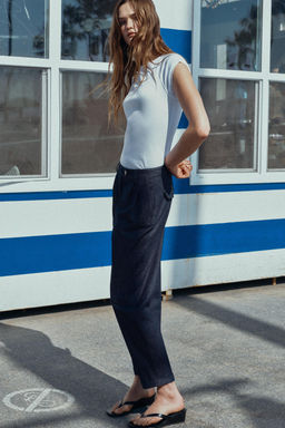 PANTAL?N CHINO BAJO VUELTA / ?ndigo - Zara фото 4