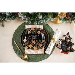 Тарелка плоская новогодняя «Пусть зима будет вкусной», 20×20 см