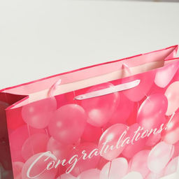 Пакет подарочный ламинированный, упаковка, Congratulations!, L 40 х 31 х 11.5 см