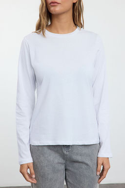 Siyah-Beyaz 2li Paket Bisiklet Yaka Regular/Normal Kesim Orme T-Shirt TWOAW25TS00001