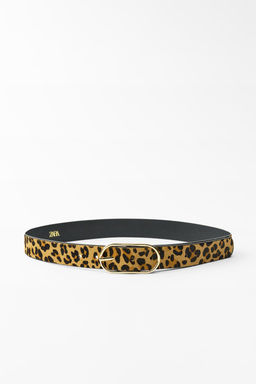 ANIMAL PRINT LEATHER BELT - Zara фото 2