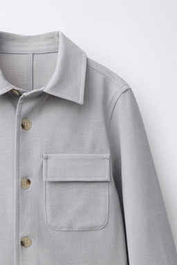 SOBRECAMISA BOLSILLO / Gris perla