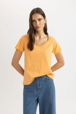 Regular Fit Bisiklet Yaka Basic K?sa Kollu Tisort