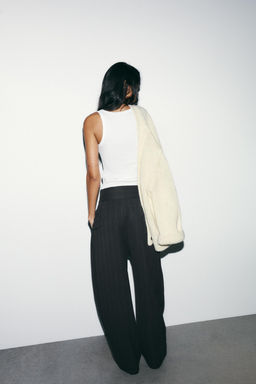 BALLOON STRIPED PLEATED TROUSERS - Zara фото 4