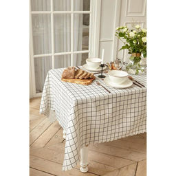 Скатерть «Доляна. Клетка», 145×200±3 см,100% п/э, рогожка 130 г/м