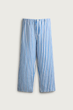 PANTAL?N RELAXED FIT 100% LINO / Marino / Blanco - Zara фото 7