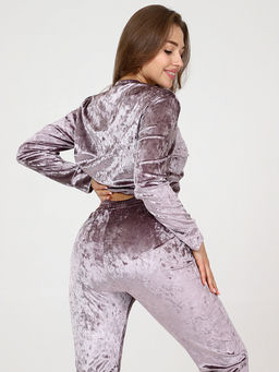 Костюм из велюра Мрамор Сирень - Амавес-текстиль фото 2