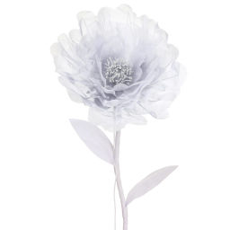 Фигура светодиодная "Нежный цветок" на стойке, d-75см, h-1,6 м, пост.свечение,220v,Белый