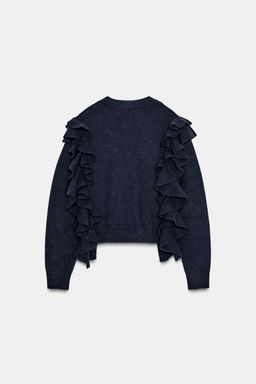 KNIT JUMPER WITH RUFFLES - Zara фото 5