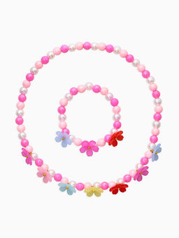 Набор детский «Выбражулька. Цветы», 2 предмета: бусы, браслет, цветной