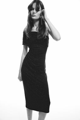 Vestido ajustado de un hombro - H&m фото 3