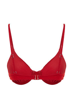 TRENDYOLMILLA K?rm?z? Balkonet Dokulu Bikini Ustu TBESS24BU00087